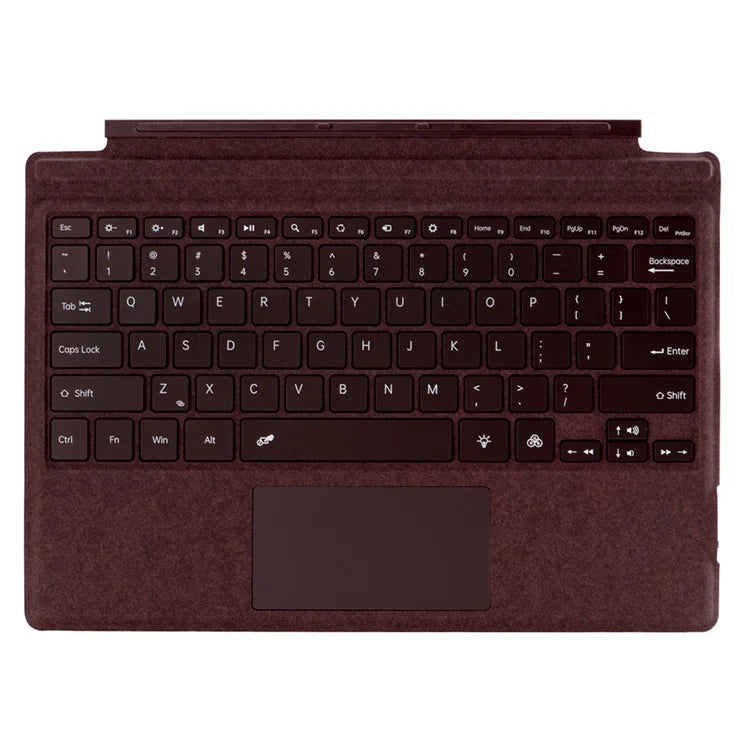 1089D For Microsoft Surface Pro 7+ / 7 / 6 / 5 / 4 / 3 Colorful Backlit Tablet Bluetooth Keyboard with Touchpad