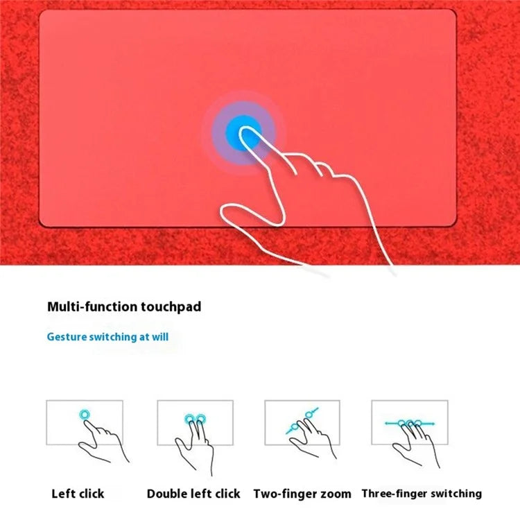 1089D For Microsoft Surface Pro 7+ / 7 / 6 / 5 / 4 / 3 Colorful Backlit Tablet Bluetooth Keyboard with Touchpad