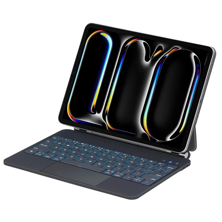 P13 For iPad Pro 11 (2024) Tablet Stand Case with Touchpad Bluetooth Keyboard