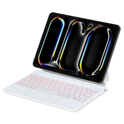 P13 For iPad Pro 11 (2024) Tablet Stand Case with Touchpad Bluetooth Keyboard