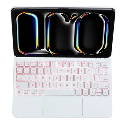 P13 For iPad Pro 11 (2024) Tablet Stand Case with Touchpad Bluetooth Keyboard