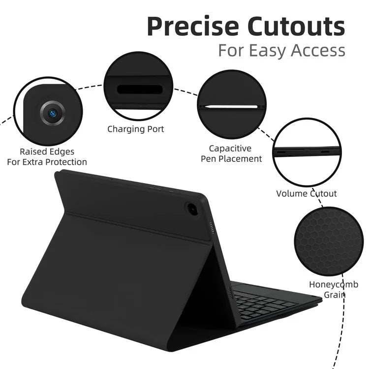 TP-X210D For Samsung Galaxy Tab A9+ SM-X210 / X216 / X218 Touchpad Backlit Bluetooth Keyboard Leather Tablet Case