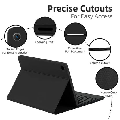 TP-X210D For Samsung Galaxy Tab A9+ SM-X210 / X216 / X218 Touchpad Backlit Bluetooth Keyboard Leather Tablet Case