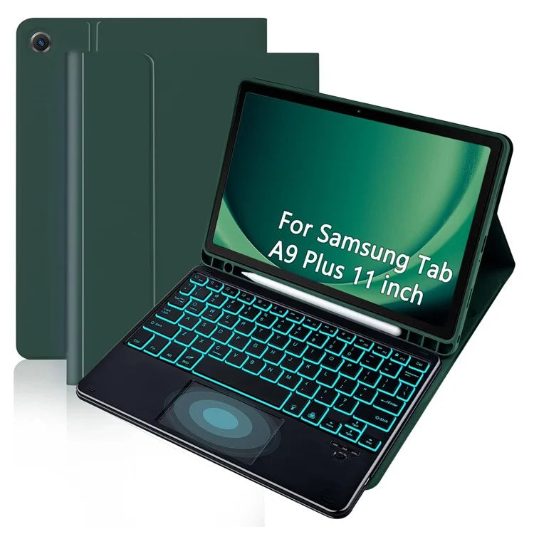TP-X210D For Samsung Galaxy Tab A9+ SM-X210 / X216 / X218 Touchpad Backlit Bluetooth Keyboard Leather Tablet Case