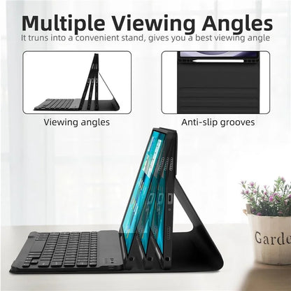 RGB-X210D For Samsung Galaxy Tab A9+ SM-X210 / X216 / X218 RGB Backlit Bluetooth Keyboard Leather Tablet Case + Wireless Mouse