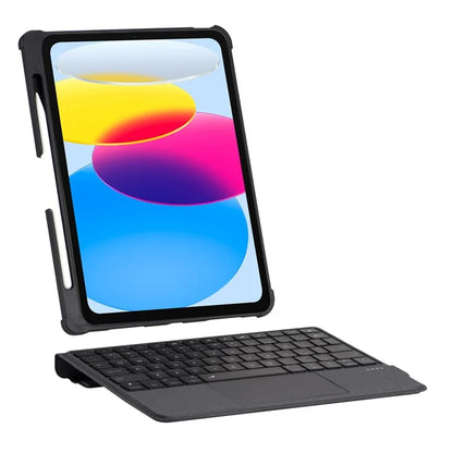 T5308D-3 For iPad 10.9 (2022) Bluetooth Keyboard Case Leather Protective Back Cover Backlit Keyboard with Touchpad