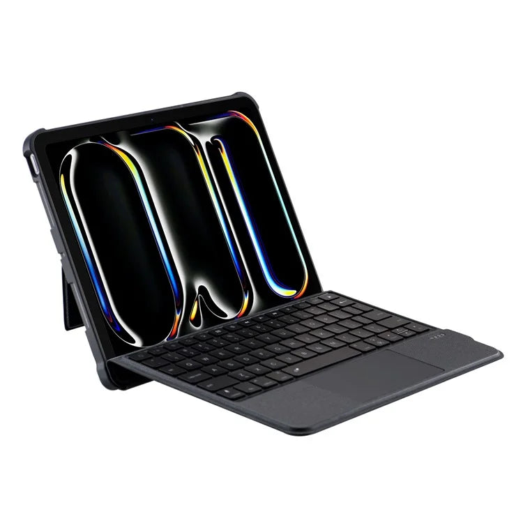 T5304D-3 For iPad Pro 11 (2024) Bluetooth Keyboard Case Leather Protective Cover Backlit Keyboard with Touchpad