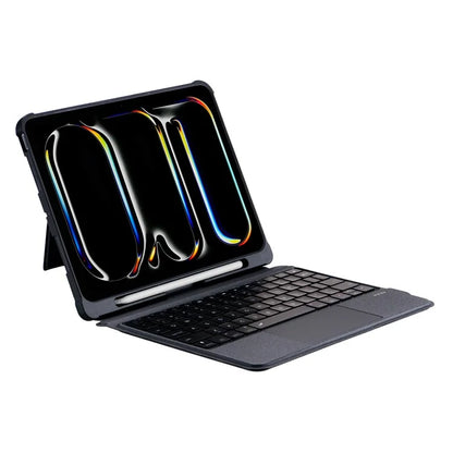 T5304D-3 For iPad Pro 11 (2024) Bluetooth Keyboard Case Leather Protective Cover Backlit Keyboard with Touchpad