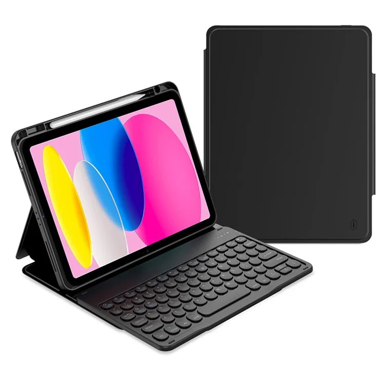 WIWU Bluetooth Keyboard for iPad Pro 11 (2024) / (2023) / (2022) / iPad 10.9 (2022) Skin-Touch Leather Case