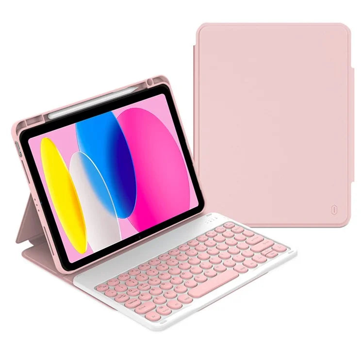 WIWU Bluetooth Keyboard for iPad Pro 11 (2024) / (2023) / (2022) / iPad 10.9 (2022) Skin-Touch Leather Case