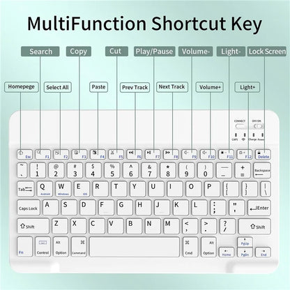 WK-1109 For iPad 10.9 (2022) Leather Tablet Stand Cover + Magnetic Bluetooth Keyboard