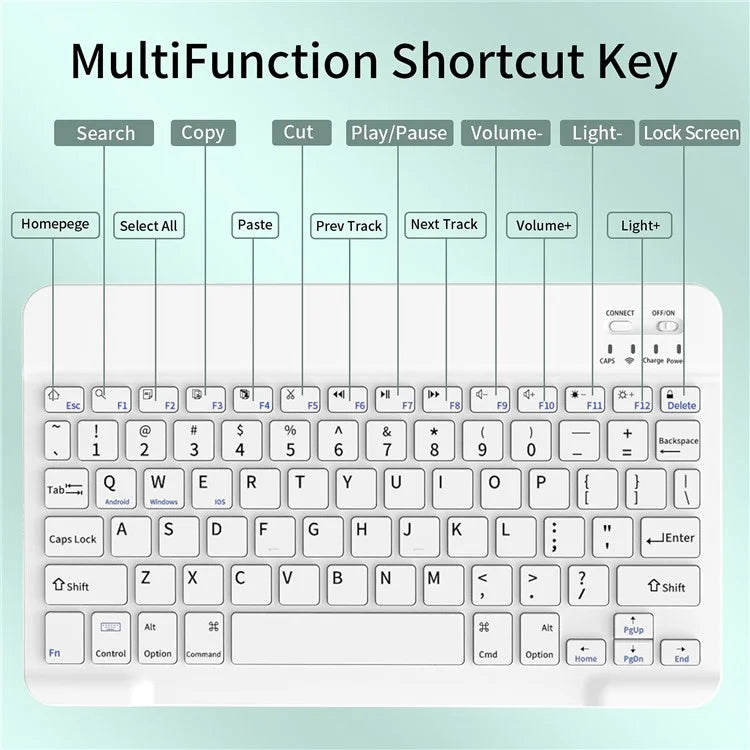 WK-1109 For iPad 10.9 (2022) Leather Tablet Stand Cover + Magnetic Bluetooth Keyboard