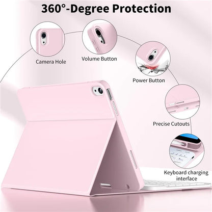WK-1109 For iPad 10.9 (2022) Leather Tablet Stand Cover + Magnetic Bluetooth Keyboard