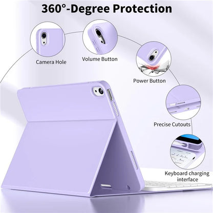WK-1109 For iPad 10.9 (2022) Leather Tablet Stand Cover + Magnetic Bluetooth Keyboard