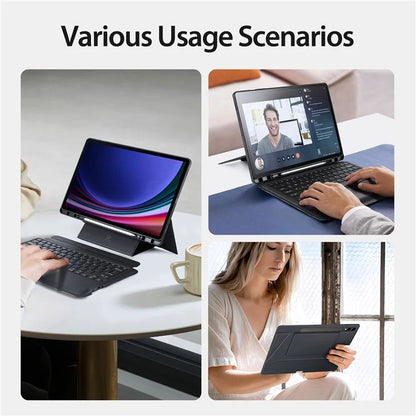DUX DUCIS For Samsung Galaxy Tab S10 Plus Leather Tablet Case with Magnetic Detachable Keyboard