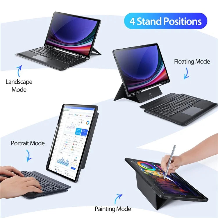 DUX DUCIS For Samsung Galaxy Tab S10 Plus Leather Tablet Case with Magnetic Detachable Keyboard