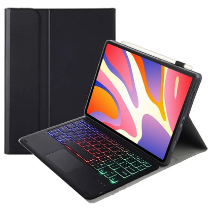AH17-AS For Huawei MatePad 11.5 Leather Tablet Case + Backlit Bluetooth Keyboard with Touchpad