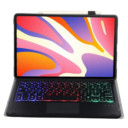 AH17-AS For Huawei MatePad 11.5 Leather Tablet Case + Backlit Bluetooth Keyboard with Touchpad
