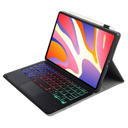 AH17-AS For Huawei MatePad 11.5 Leather Tablet Case + Backlit Bluetooth Keyboard with Touchpad