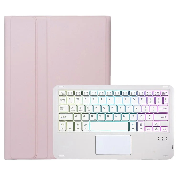 AH17-AS For Huawei MatePad 11.5 Leather Tablet Case + Backlit Bluetooth Keyboard with Touchpad