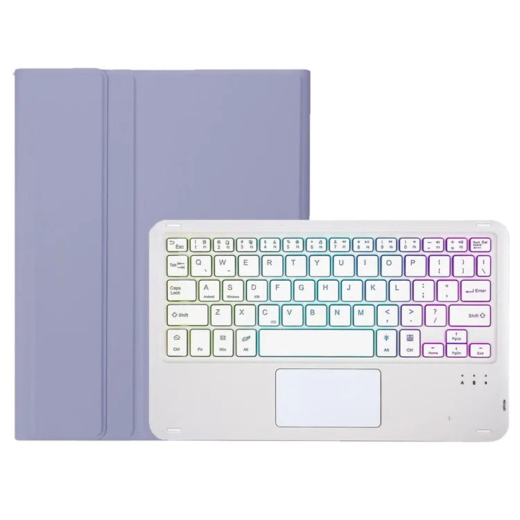 AH17-AS For Huawei MatePad 11.5 Leather Tablet Case + Backlit Bluetooth Keyboard with Touchpad