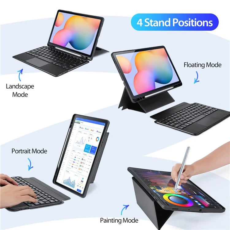 DUX DUCIS For Samsung Galaxy Tab S6 Lite (2020) / S6 Lite (2022) / (2024) Magnetic Bluetooth Keyboard PU Leather Tablet Case