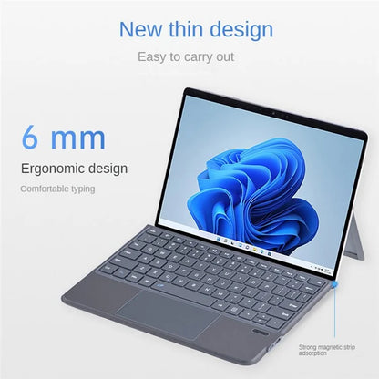 FT-2087A Slim Wireless Keyboard for Microsoft Surface Go / Go 3 / Go 2 10.5 inch Touchpad Bluetooth Keyboard without Backlit