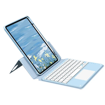 FT-5109 For iPad 10.9 (2022) Touchpad Bluetooth Keyboard with Detachable PU Tablet Case