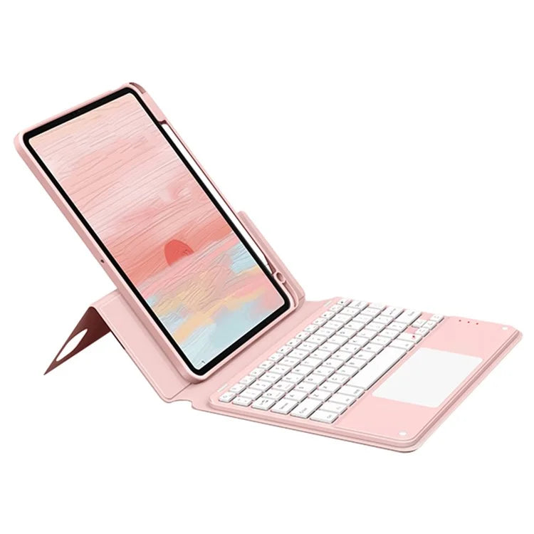 FT-5109 For iPad 10.9 (2022) Touchpad Bluetooth Keyboard with Detachable PU Tablet Case