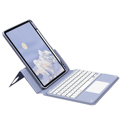 FT-5109 For iPad 10.9 (2022) Touchpad Bluetooth Keyboard with Detachable PU Tablet Case