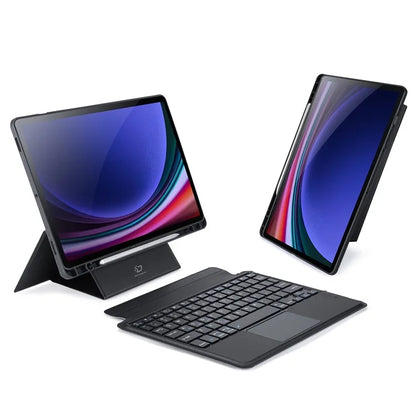 DUX DUCIS For Samsung Galaxy Tab S9 Bluetooth Keyboard Case Magnetic Detachable PU Tablet Cover