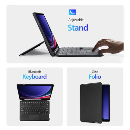 DUX DUCIS For Samsung Galaxy Tab S9 Bluetooth Keyboard Case Magnetic Detachable PU Tablet Cover