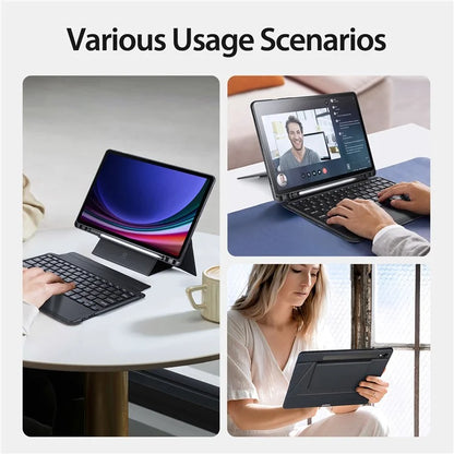 DUX DUCIS For Samsung Galaxy Tab S9 Bluetooth Keyboard Case Magnetic Detachable PU Tablet Cover