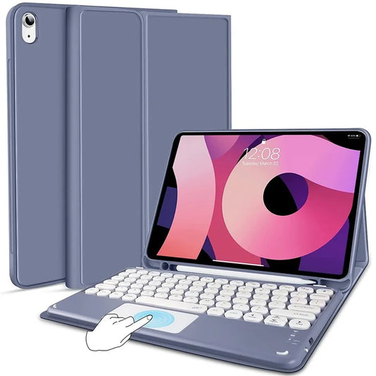 TP-1099 For iPad 10.9 (2022) Detachable Bluetooth Keyboard Case Pencil Slot Protective Tablet Case