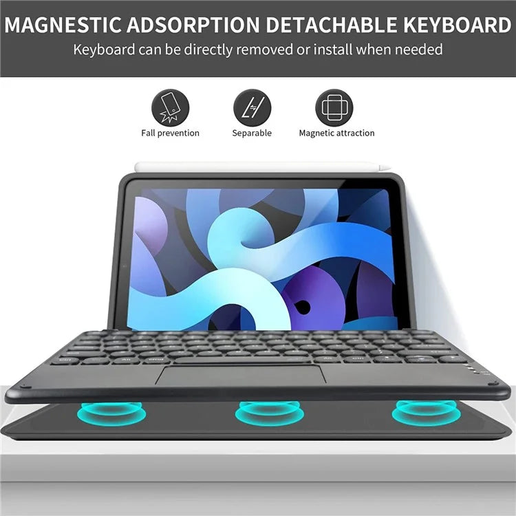 TP-1099 For iPad 10.9 (2022) Detachable Bluetooth Keyboard Case Pencil Slot Protective Tablet Case