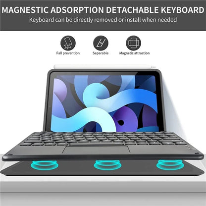 TP-1099 For iPad 10.9 (2022) Detachable Bluetooth Keyboard Case Pencil Slot Protective Tablet Case