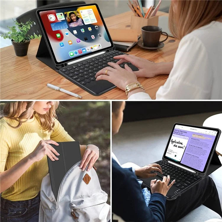 TP-1099 For iPad 10.9 (2022) Detachable Bluetooth Keyboard Case Pencil Slot Protective Tablet Case
