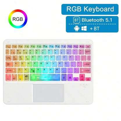 172 Wireless Touchpad Keyboard RGB Backlit Bluetooth 5.1 Rechargeable Keyboard