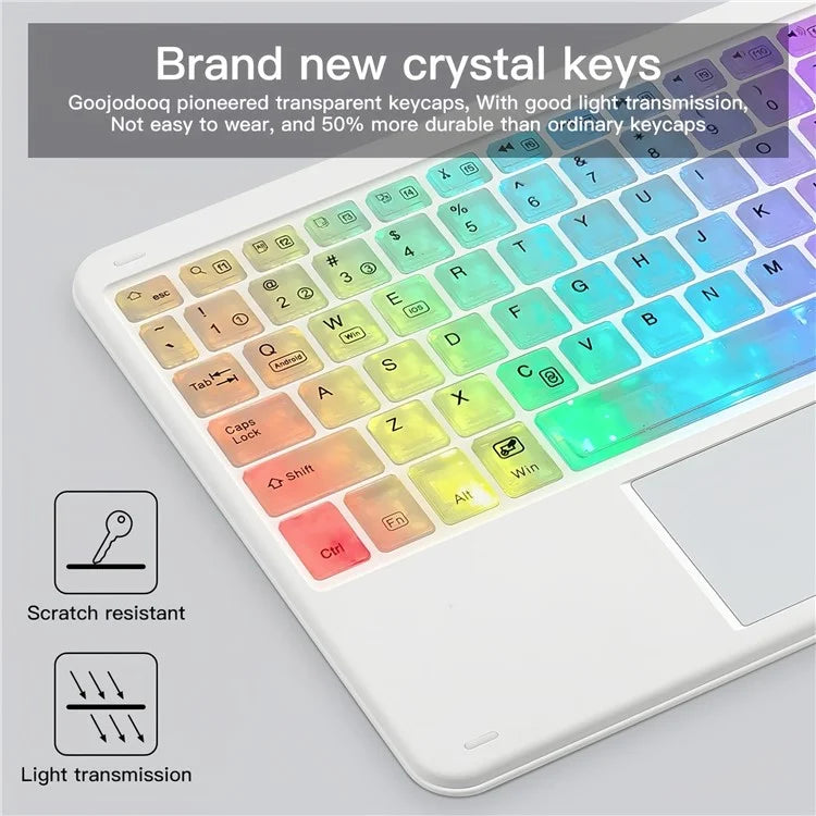 172 Wireless Touchpad Keyboard RGB Backlit Bluetooth 5.1 Rechargeable Keyboard