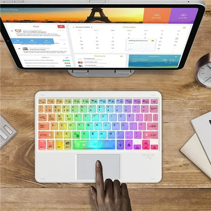 172 Wireless Touchpad Keyboard RGB Backlit Bluetooth 5.1 Rechargeable Keyboard