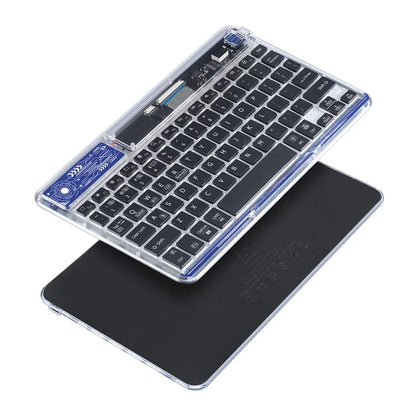 DUX DUCIS Transparent Bluetooth Keyboard 7 Colors Backlit Wireless Keyboard for Laptop / Computer / Desktop / PC