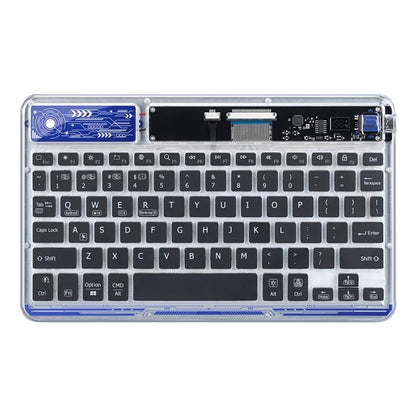 DUX DUCIS Transparent Bluetooth Keyboard 7 Colors Backlit Wireless Keyboard for Laptop / Computer / Desktop / PC
