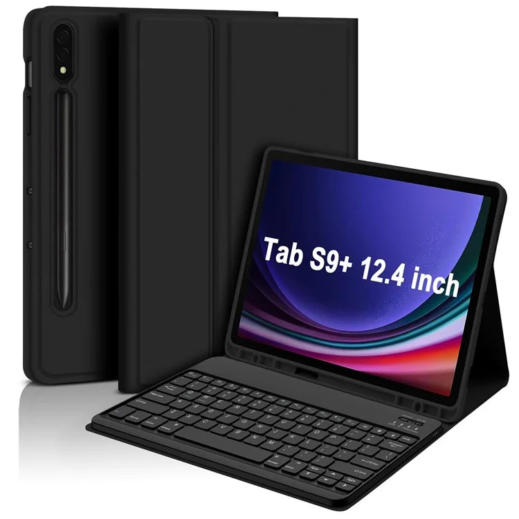 SK-X810 For Samsung Galaxy Tab S9+ SM-X810 / X816B / X818U Leather Case with Detachable Wireless Bluetooth Keyboard