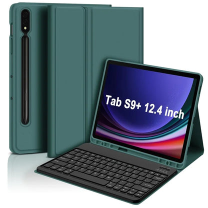 SK-X810 For Samsung Galaxy Tab S9+ SM-X810 / X816B / X818U Leather Case with Detachable Wireless Bluetooth Keyboard