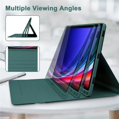 SK-X810 For Samsung Galaxy Tab S9+ SM-X810 / X816B / X818U Leather Case with Detachable Wireless Bluetooth Keyboard