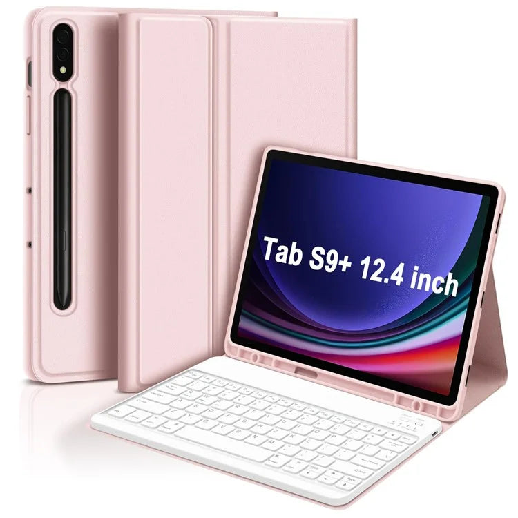 SK-X810 For Samsung Galaxy Tab S9+ SM-X810 / X816B / X818U Leather Case with Detachable Wireless Bluetooth Keyboard