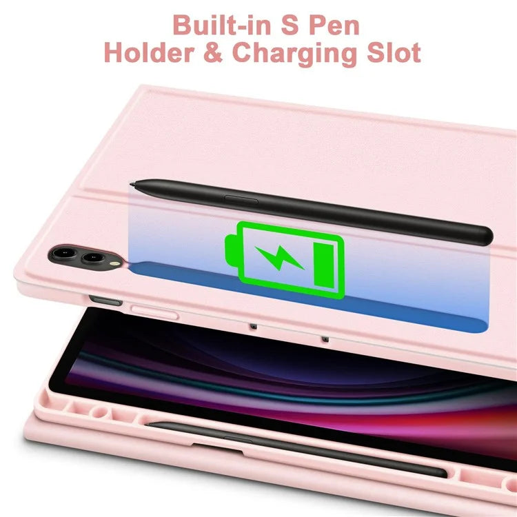 SK-X810 For Samsung Galaxy Tab S9+ SM-X810 / X816B / X818U Leather Case with Detachable Wireless Bluetooth Keyboard