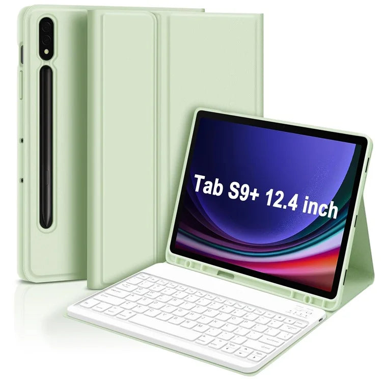 SK-X810 For Samsung Galaxy Tab S9+ SM-X810 / X816B / X818U Leather Case with Detachable Wireless Bluetooth Keyboard