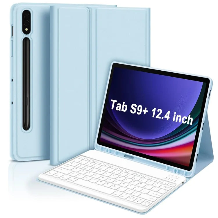 SK-X810 For Samsung Galaxy Tab S9+ SM-X810 / X816B / X818U Leather Case with Detachable Wireless Bluetooth Keyboard