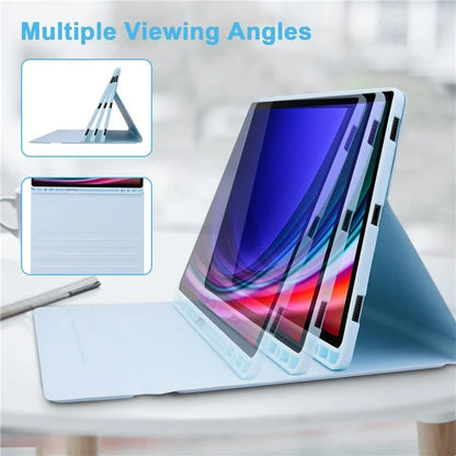 SK-X810 For Samsung Galaxy Tab S9+ SM-X810 / X816B / X818U Leather Case with Detachable Wireless Bluetooth Keyboard